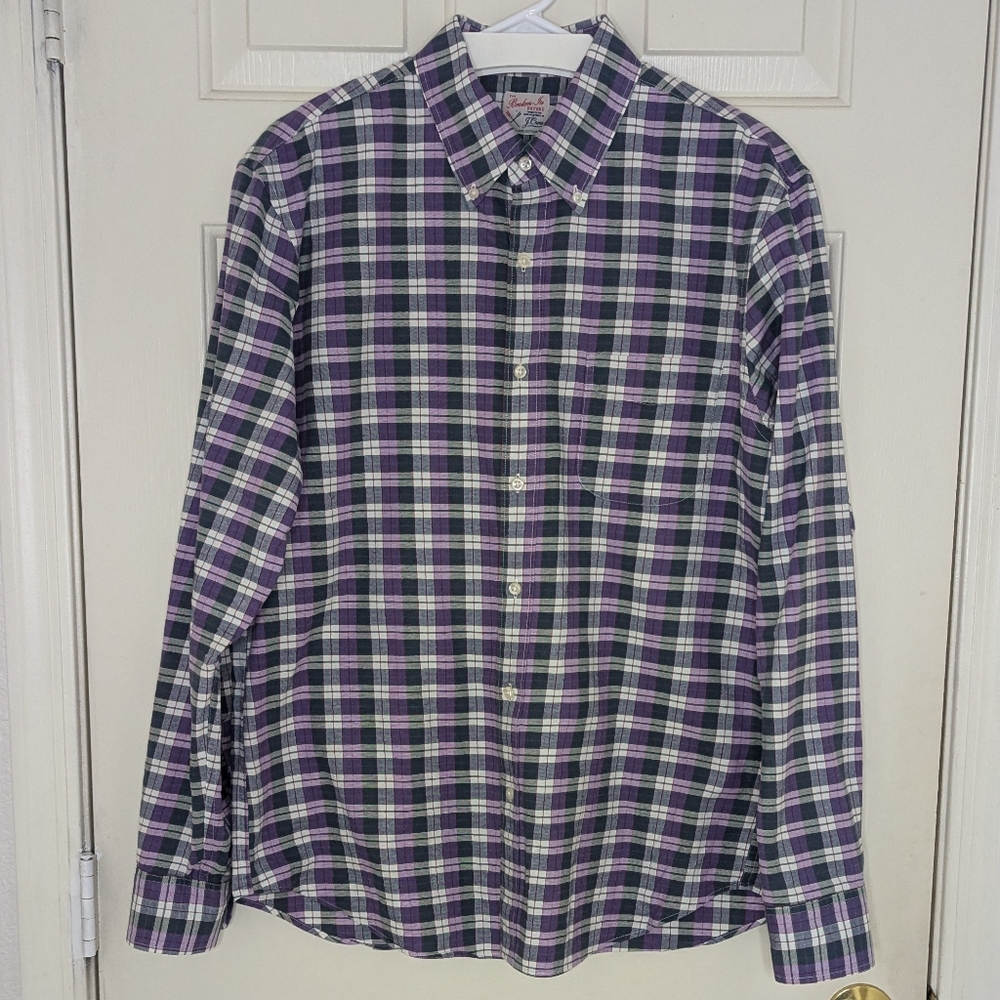 J. Crew Re-Imagine Oxford Button Down Men's L Slim - Picture 2 of 16